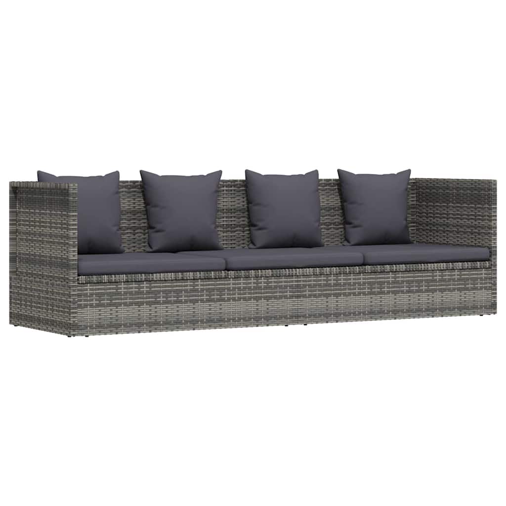 Garden Sofa Bed Poly Rattan   Garden Sofa Bed with Cushions